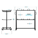 English Elm Commercial Grade Heavy Duty Folding Table and Chairs Mobile Cart-Locking Wheels, Outdoor Cover, Holds up to 84 Folding Chairs or 42 Chairs and 12 Tables,