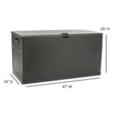 English Elm 120 Gallon Plastic Deck Box - Outdoor Waterproof Storage Box for Patio Cushions, Garden Tools and Pool Toys,