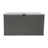 English Elm 120 Gallon Plastic Deck Box - Outdoor Waterproof Storage Box for Patio Cushions, Garden Tools and Pool Toys,