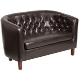 English Elm Commercial Grade Series LeatherSoft Tufted Loveseat