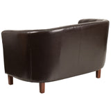 English Elm Commercial Grade Series LeatherSoft Tufted Loveseat