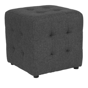 English Elm Commercial Grade Tufted Upholstered Ottoman Pouf