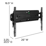 English Elm Full Motion TV Wall Mount - Built-In Level - Fit most TV's 40" - 84" (Weight Cap 100LB)