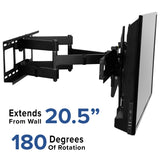 English Elm Full Motion TV Wall Mount - Built-In Level - Fit most TV's 40" - 84" (Weight Cap 100LB)