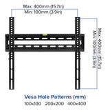 English Elm Tilt TV Wall Mount with Built-In Level - Fits most TV's 32" - 55" (Weight Capacity 120LB)