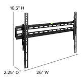 English Elm Tilt TV Wall Mount with Built-In Level - Fits most TV's 40" - 84" (Weight Capacity 140LB)