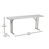 English Elm Commercial Grade 6-Foot Plastic Folding Training Table