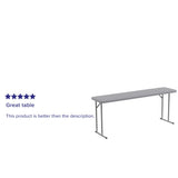 English Elm Commercial Grade 6-Foot Plastic Folding Training Table