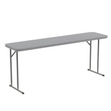 English Elm Commercial Grade 6-Foot Plastic Folding Training Table