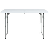 English Elm Commercial Grade 4-Foot Height Adjustable Bi-Fold Plastic Folding Table