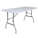 English Elm Commercial Grade 4.93-Foot Height Adjustable Plastic Folding Table