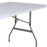 English Elm Commercial Grade 4.93-Foot Height Adjustable Plastic Folding Table