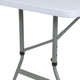 English Elm Commercial Grade 4.93-Foot Height Adjustable Plastic Folding Table