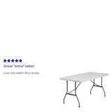 English Elm Commercial Grade 5-Foot Plastic Folding Table