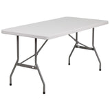 English Elm Commercial Grade 5-Foot Plastic Folding Table