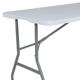 English Elm Commercial Grade 4.97-Foot Bi-Fold Plastic Folding Table