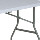 English Elm Commercial Grade 4.97-Foot Bi-Fold Plastic Folding Table