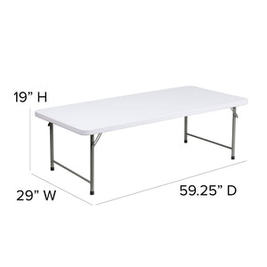 English Elm Commercial Grade 4.93-Foot Kid's Plastic Folding Table