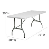 English Elm Commercial Grade 6-Foot Plastic Folding Table