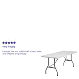 English Elm Commercial Grade 6-Foot Plastic Folding Table