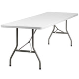 English Elm Commercial Grade 8-Foot Plastic Folding Table