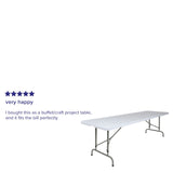 English Elm Commercial Grade 8-Foot Height Adjustable Plastic Folding Table