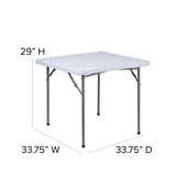 English Elm Commercial Grade 2.81-Foot Square Plastic Folding Table