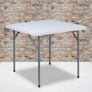 English Elm Commercial Grade 2.81-Foot Square Plastic Folding Table