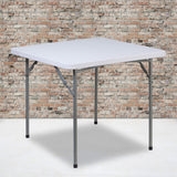 Commercial Grade 2.81-Foot Square Plastic Folding Table