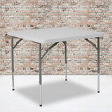 Commercial Grade 2.79-Foot Square Height Adjustable Plastic Folding Table