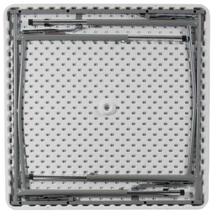 English Elm Commercial Grade 2.79-Foot Square Height Adjustable Plastic Folding Table