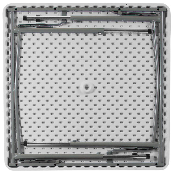 English Elm Commercial Grade 2.79-Foot Square Height Adjustable Plastic Folding Table