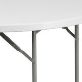 English Elm Commercial Grade 4-Foot Round Plastic Folding Table