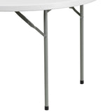 English Elm Commercial Grade 4-Foot Round Plastic Folding Table