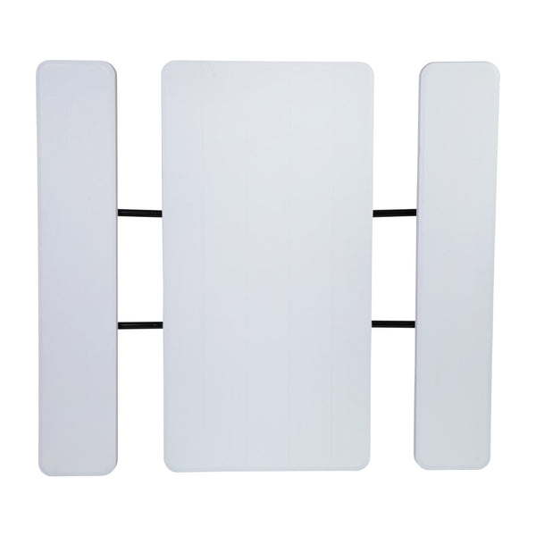 English Elm Commercial Grade Wood Grain Folding Picnic Table and Benches - 4.5 Foot Folding Table