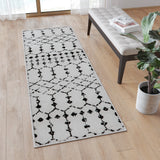 Geometric Bohemian Low Pile Rug - 2'x6' -