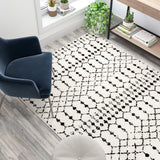 English Elm Geometric Bohemian Low Pile Rug - 5' x 7' -