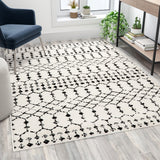 Geometric Bohemian Low Pile Rug - 5' x 7' -