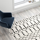 English Elm Geometric Bohemian Low Pile Rug - 8' x 10' -