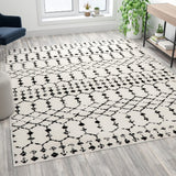 Geometric Bohemian Low Pile Rug - 8' x 10' -