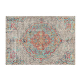 English Elm Distressed Medallion Area Rug - 5' x 7' - Polyester