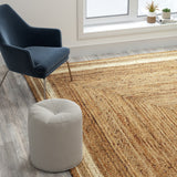 English Elm Natural Fiber Area Rug 8' x 10' - Braided Indoor Rug - Natural Area Rugs