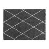 English Elm Shag Style Diamond Trellis Area Rug - 5' x 7' - Polyester (PET)