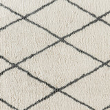 English Elm Shag Style Diamond Trellis Area Rug - 5' x 7' - Polyester (PET)