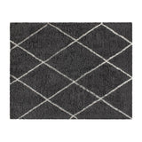 English Elm Shag Style Diamond Trellis Area Rug - 8' x 10' - Polyester (PET)