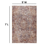 English Elm Artisan Old English Style Traditional Rug - 5' x 7' -