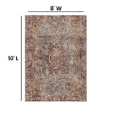 English Elm Artisan Old English Style Traditional Rug - 8' x 10' -