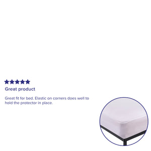 English Elm Capri Comfortable Sleep Premium Fitted 100% Waterproof-Hypoallergenic Vinyl Free Mattress Protector - Breathable Fabric Surface, Twin