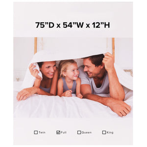 English Elm Mattress Pad - Deep Pocket - Full Size - Quilted Cotton Top - Hypoallergenic - Fits 8"-21" Mattresses