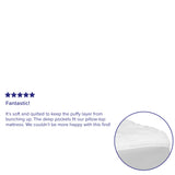 English Elm Mattress Pad - Deep Pocket - Full Size - Quilted Cotton Top - Hypoallergenic - Fits 8"-21" Mattresses